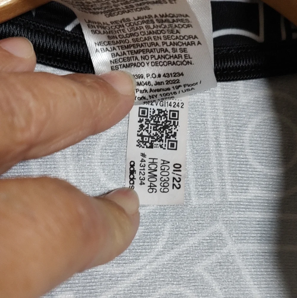Adidas Black and White Logo Zip Up Jacket